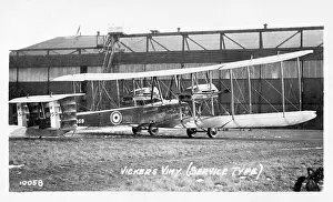 Hanger: Vickers Vimy British heavy bomber biplane