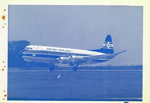 Vickers Viscount postcard printing production reference numb