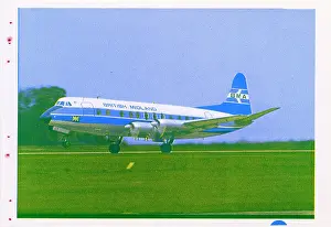 21302: Vickers Viscount postcard printing production reference numb