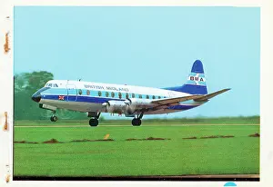 21302: Vickers Viscount postcard printing production reference numb