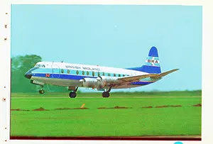 21302: Vickers Viscount postcard printing production reference numb