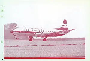 21302: Vickers Viscount postcard printing production reference numb