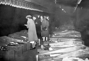 Survivors: Victims of an Allied bombing raid, 1943