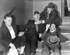 Attempted: Victims of a brawl with American Nazis, 1938