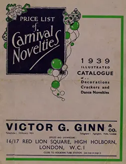 Novelties: Victor G Ginn & Co, catalogue (front cover)