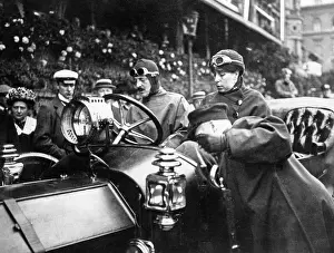 Victoria and Cyril of Russia driving a car in Sweden, 1912
