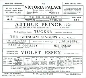 Billing: Victoria Palace Theatre programme