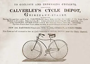 Advertisment: Victorian advertisment for a bicycle retailer in Burnley