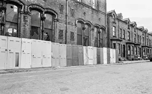 Boarded: Victorian building awaiting demolition