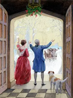 Victorian Christmas Scene