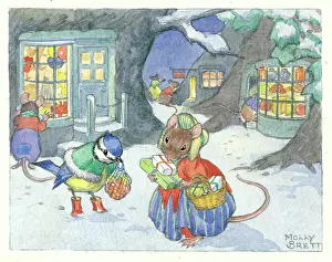 Converses: A Victorian Christmas scene with animals