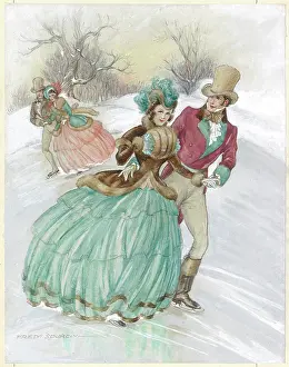 Spurgin: Two Victorian couples ice skating