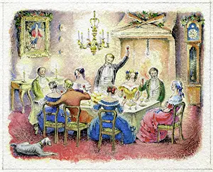 The Medici Society Ltd.: Victorian family sitting at the dining table