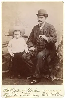 Gill Stoker: Victorian father and son in studio setting
