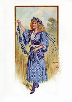 Cornflower: Victorian floral dress