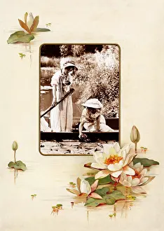 Kitsch: Victorian floral greetings card design, A6 size, No. 22