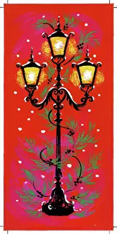 Wormell: Victorian lamp standard decorated with leaves
