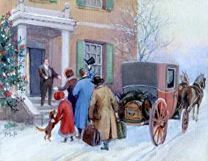 Forestier: Victorian Man Greeting Family