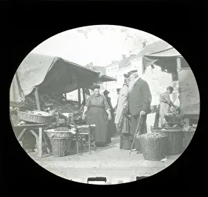Baskets: Victorian Market Place, Thought to be at Ramsgate, Kent