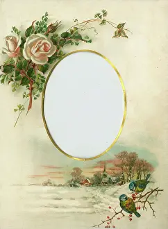 Tits: Victorian Photo Album - oval frame