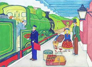 Nicola: Victorian Railway Station with steam train