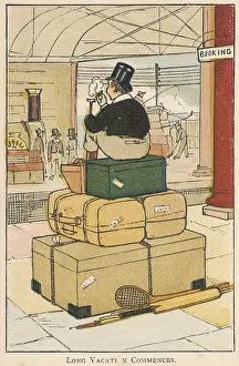 Railway: Victorian schoolboy ready for the holidays