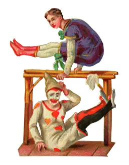 Acrobat: Victorian Scrap, acrobat and clown