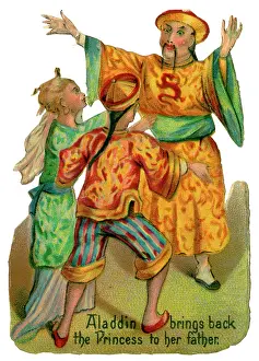 Aladdin: Victorian Scrap - Aladdin brings back the Princess