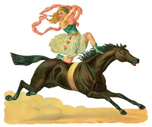 Daring: Victorian scrap - circus bareback rider