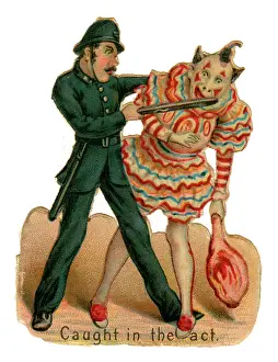 Truncheon: Victorian scrap, Circus clown and policeman