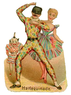 Clowns: Victorian Scrap - Circus Harlequinade