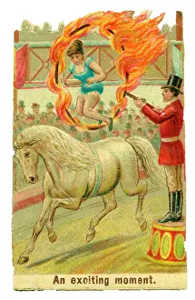 Hoop: Victorian Scrap - Circus Horse Rider