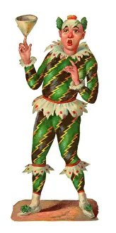 Ruff: Victorian Scrap, clown in green and black