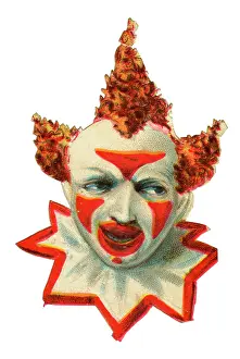 Ruff: Victorian Scrap, clown with painted face