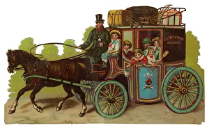 Stagecoach: Victorian Scrap, coach and horses