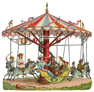 Scraps: Victorian scrap, Fairground roundabout