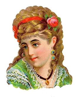 Fringe: Victorian scrap, Head and shoulders of woman