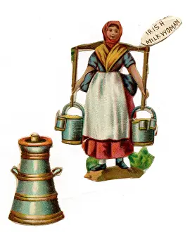 Scraps: Victorian scrap, an Irish milkmaid