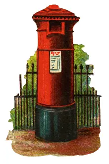 Railings: Victorian Scrap, red pillar box