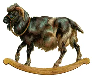 Rocking: Victorian Scrap - Rocking Goat