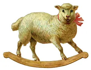 Rocking: Victorian Scrap - Rocking Sheep