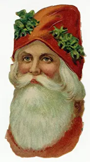 Scraps: Victorian scrap, Santa Claus head