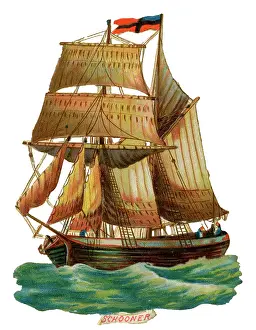 Sails: Victorian scrap - Schooner