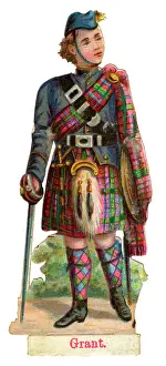 Kilt: Victorian scrap, Scottish Clans - Grant