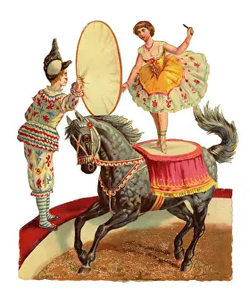 Entertainers: Victorian Scrap showing Circus Performers