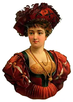 Fringe: Victorian scrap, woman in red