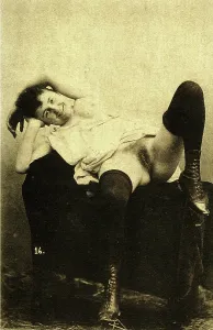 Erotic: Victorian woman in erotic pose