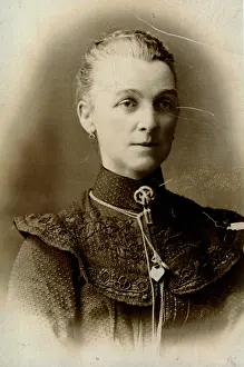 Victorian woman in studio photo