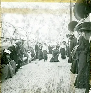 Marbles: Victorians Playing Marbles on Deck of Ship