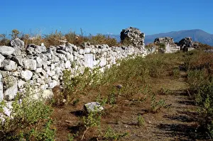Albanian: Victorinus wall. Late IV century A.C. Byllis Ruins. Republi